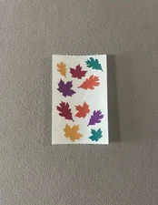 Multi-Colored “Leaves” Stickers~Sheet Is 2” X 3 1/4” & Includes 10 Stickers, New