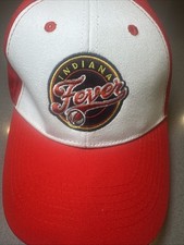 🔥🏀Indiana Fever WNBA Hat Red And White Lucas Oil Embroidered Strap Back
