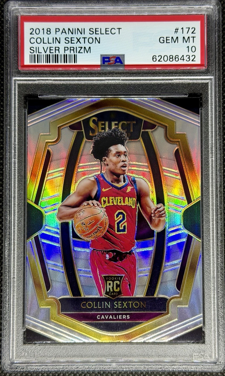 2018-19 Panini Select Collin Sexton Premier Silver Prizm Rookie #172 PSA 10