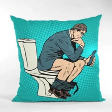 Pop Art Pillow Cover, Modern Art Cushion Cover, Funny Gift for Home Decor