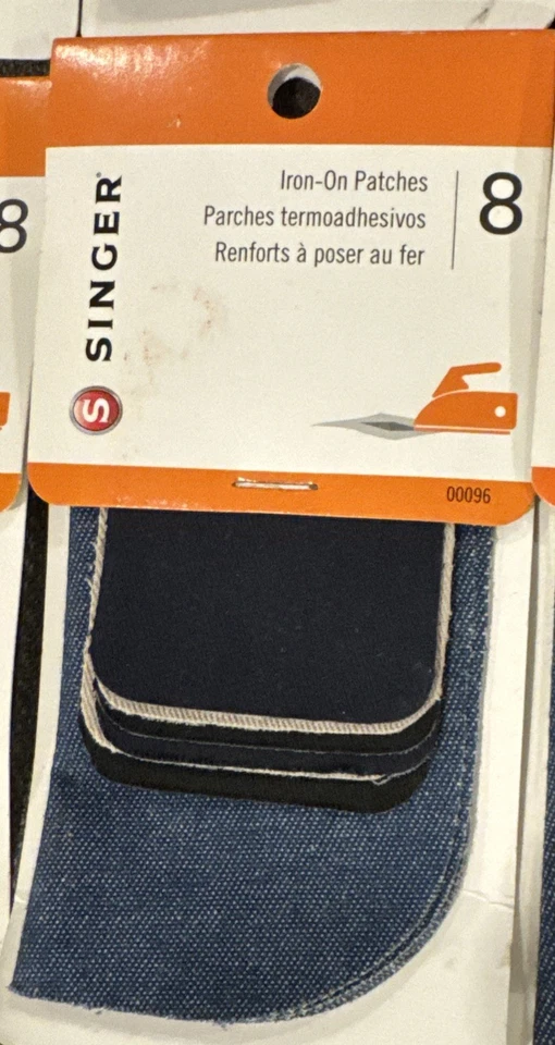 6X Singer Iron-On Patches Combo 8 Each Twill Denim - Image 2 of 4