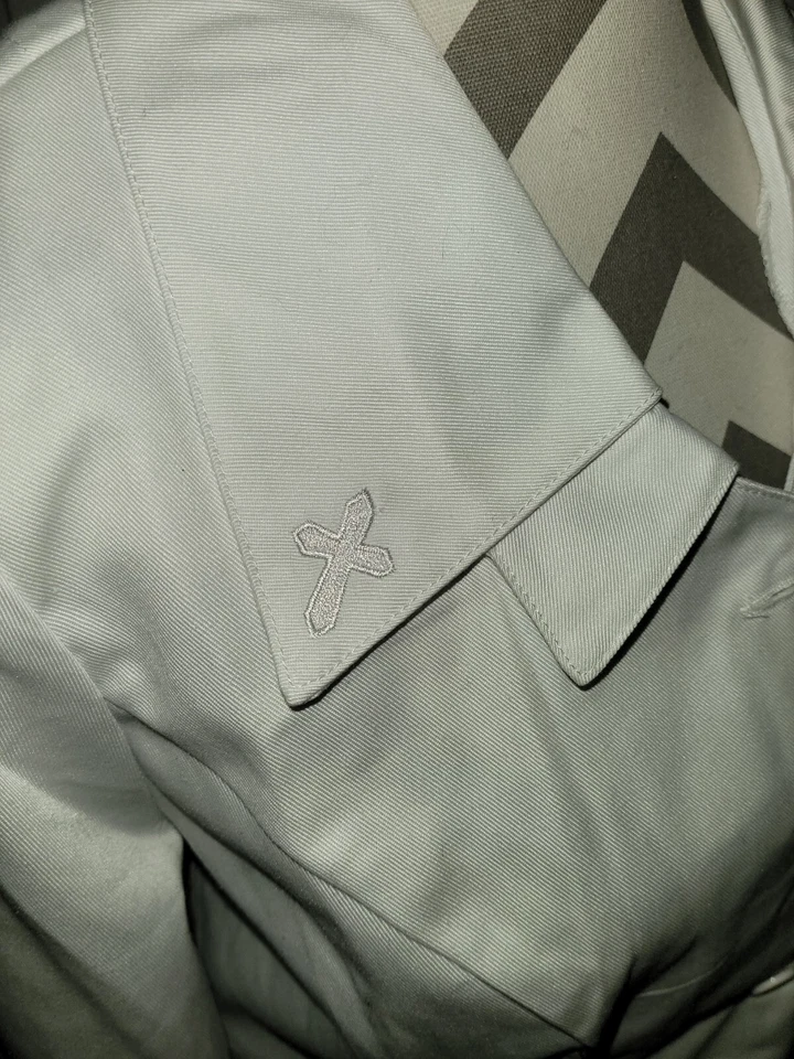 NWT Peaches Uniforms Nurse White CROSS Dress Lab Coat Women's Size 10 NEW - Image 3 of 4