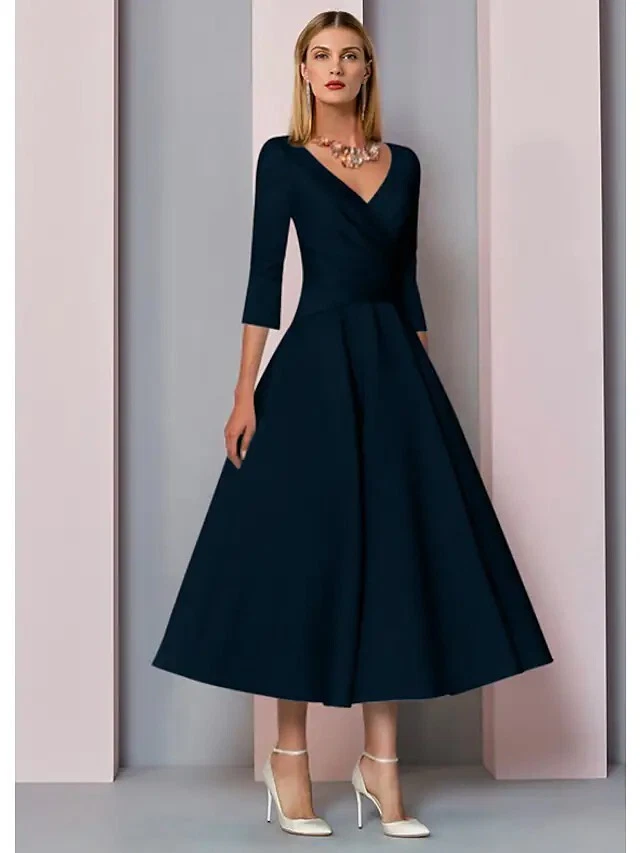 Brand New Mother of the Bride Dress A line Vintage Elegant V Neck