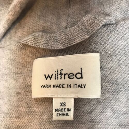 Aritzia WILFRED Cardigan Sweater Light Gray Shawl Collar Open Size Women's XS. - Picture 3 of 6
