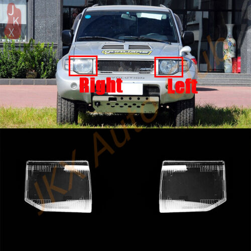 For Mitsubishi Pajero V31 V32 V33 Headlight Clear Lens Shell Cover & Glue LH +RH - Bild 9 von 9