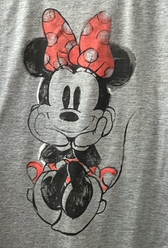 Disney Women’s Minnie Mouse Jerry Leigh Shirt Gray Size XXL Women’s Cut Style - Picture 2 of 8