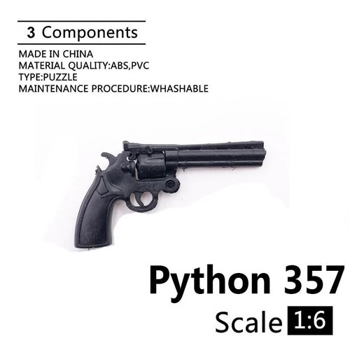 Modello pistola in plastica Kohler Python 357 revolver scala 1:6 per action figure 12 - Foto 2 di 6