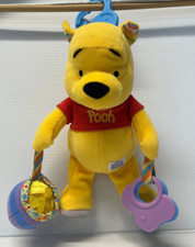 Winnie the Pooh Disney Baby Learning Curve   Rattle Teether Crinkle Plush 2007