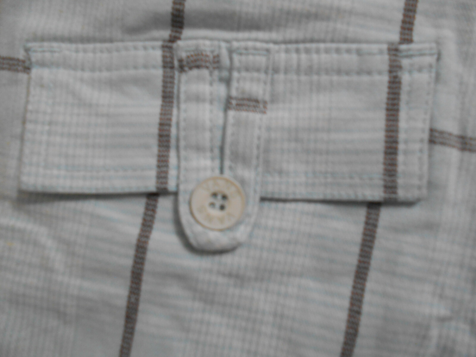 Vans Light Blue/White/Grey Checked Cotton Long Shorts - 9 (Junior Size)/UK8 image 8