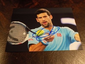 NOVAK DJOKOVIC AUTOGRAPHED TENNIS 8X10 PHOTO W/COA