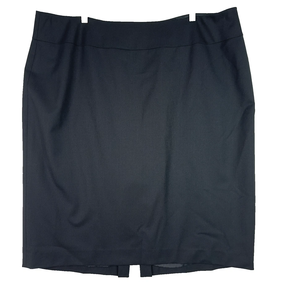 Lafayette 148 New York Wool Skirt Suiting Knee Length Sz 20 Black Career Luxury