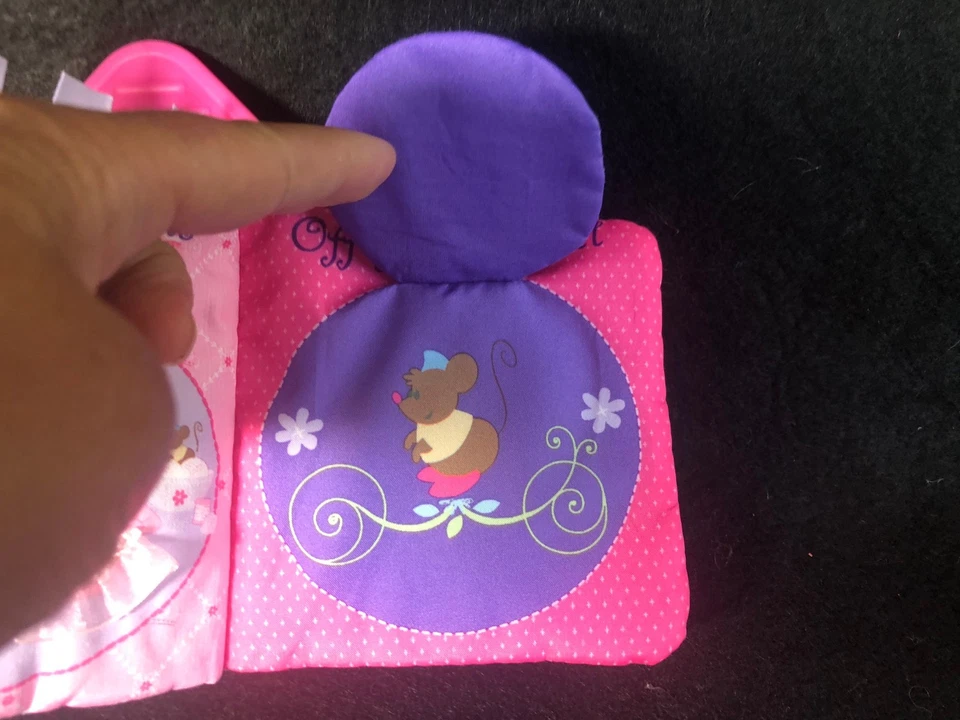 Disney Baby Princess Pink Soft Book Kids Preferred Teether Baby Girl Toy Clip On - Image 4 of 4