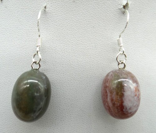 10 Pairs Natural Mixed Stone Egg Oval Reiki Chakra Healing Earrings Jewellery - Picture 7 of 12
