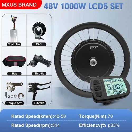 Ebike Conversion Kit 72V 1000W 3000W MTB 3.0 Tyre Brushless Front Rear Hub Motor - Picture 27 of 37
