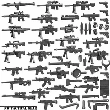 56 PCS WEAPON PACK - Various Weapons Guns, Rifles Sniper for Lego Minifigure