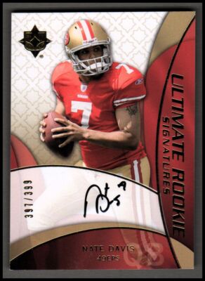 2009 Ultimate Collection #220 Nate Davis RC Auto Rookie Card 49ers #d/399 NM-MT