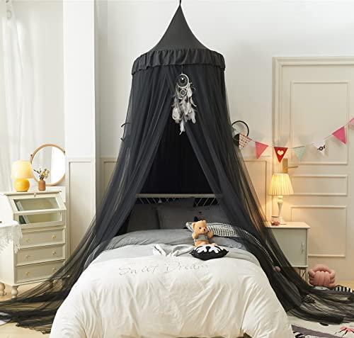 VETHIN Bed Canopy for Girls Kids,Princess Round Dome Children Dreamy Mosquito