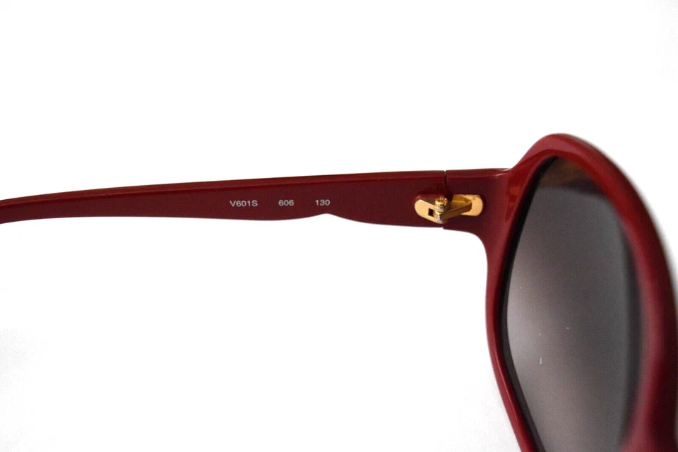 Gafas de sol Valentino auténticas de gran tamaño rojo borgoña V601S 606 57-17-130 Foto 3 de 4