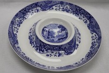 SPODE BLUE ITALIAN CHIP AND DIP TRAY PLATTER - NEW