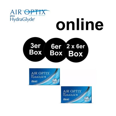 Alcon --AIR OPTIX  plus HydraGlyde  3er, 6er oder 2x6er Box Premium SiHy Linsen