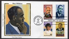 2003 Black Heritage THURGOOD MARSHALL (3746) - Colorano Silk COMBO FDC NS378