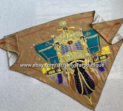 Sally Cashmere Silk Wrap Scarf Sailing Print Double Face Triangle Shawl 188*90cm