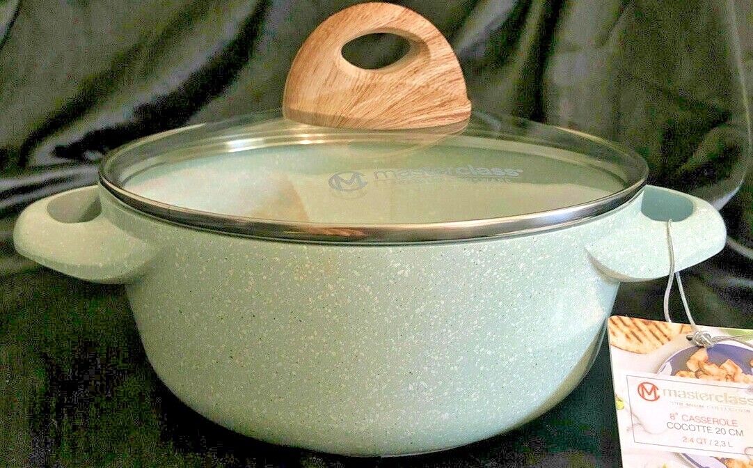 Masterclass Speckled Mint GREEN Sage Casserole 8" 9.5 11 Pan Cookware w