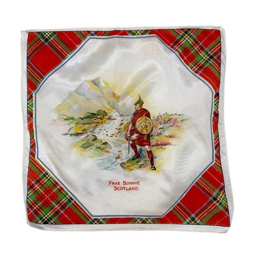 Scotland Frae Bonnie Hanky Graphic Highlands Waterfall Vintage Handkerchief