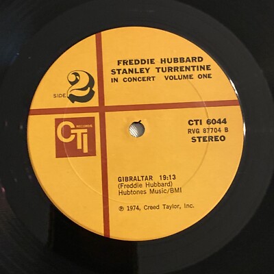 Freddie Hubbard & Stanley Turrentine LP: In Concert Vol. One