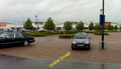 Photo 6x4 Car park at St. Oswald's, Gloucester The B&Q store is in th c2012
