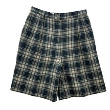 Vintage Pendleton Shorts Women s 10 Multicolor 1980s Plaid Wool High Waist