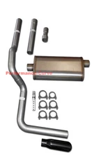 Mandrel Exhaust w/ Large Max Flow Muffler - Mellow Fits 88-01 Dodge Ram 5.2 5.9