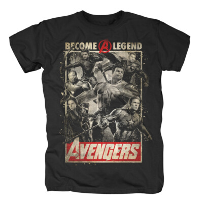 MARVEL / AVENGERS - Become A Legend - Big Shirt Plus Size XXXXXL 5-XL Oversize 