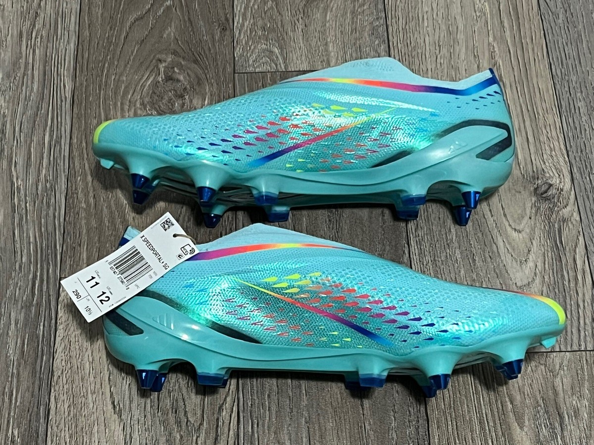 Men\'s Size 11 Adidas X Speedportal+ SG GW8420 Elite Aqua Blue Soccer Cleats Купить Adidas X Speedportal+ SG Elite Soccer Cleats Aqua  main image 3