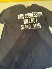 The Big Lebowski "This Aggression will not stand...Man" L Black Tshirt