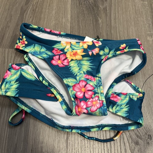Girls Art Class Size 4/5 Floral Bikini Teal With Yellow And Pink - Picture 8 of 12