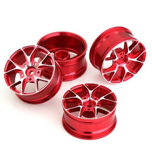 Set mozzi cerchi in lega di alluminio e metallo per accessori aggiornamento auto 1:10 RC A2DE - Foto 2 di 13