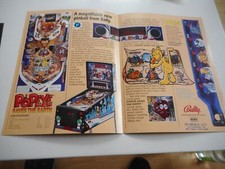 Angielska ulotka do flippera Pinball Popeye 4 strony