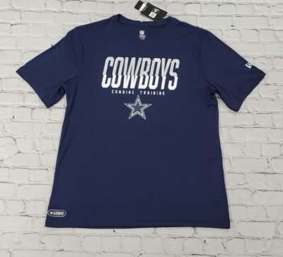 New Era NFL Dallas Cowboys Team Apparel Combine Training Navy Shirt MENS SIZE L 