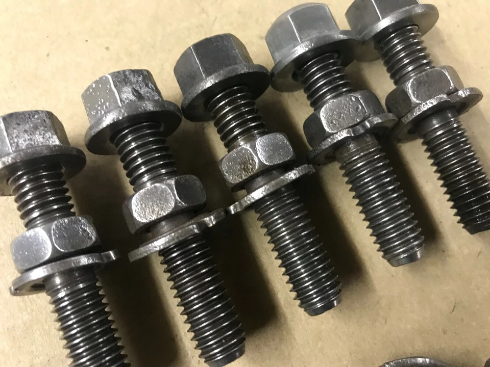 87-93 Ford Mustang Factory Exhaust Header Bolt Set w/ Studs & Nuts V8 302 HO OEM - Image 3 of 4