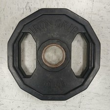 Single 10lb Iron Grip Olympic 2" Urethane Grip Vintage Weight Plate
