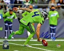 Michael Dickson Signed 8x10 Photo Seattle Seahawks Double Punt MCS Holo