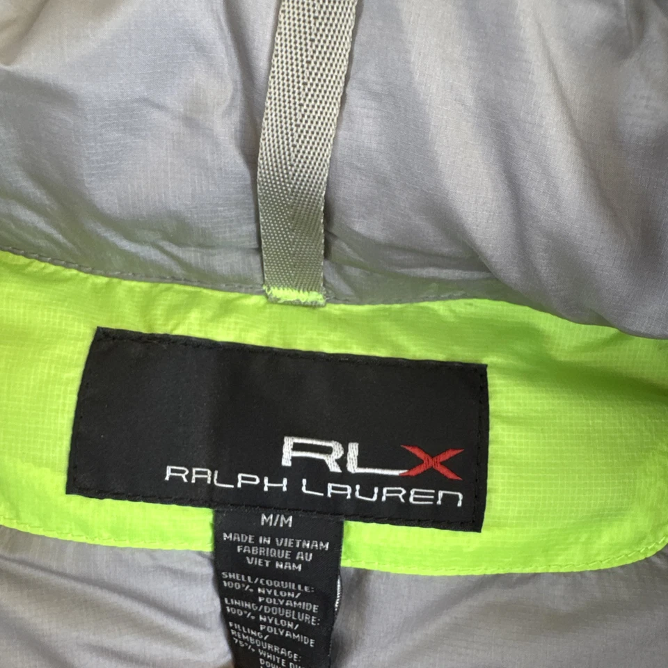 Ralph Lauren RLX Neon Green/Yellow Puffer Vest Performance Athletic Outerwear - Image 3 of 4