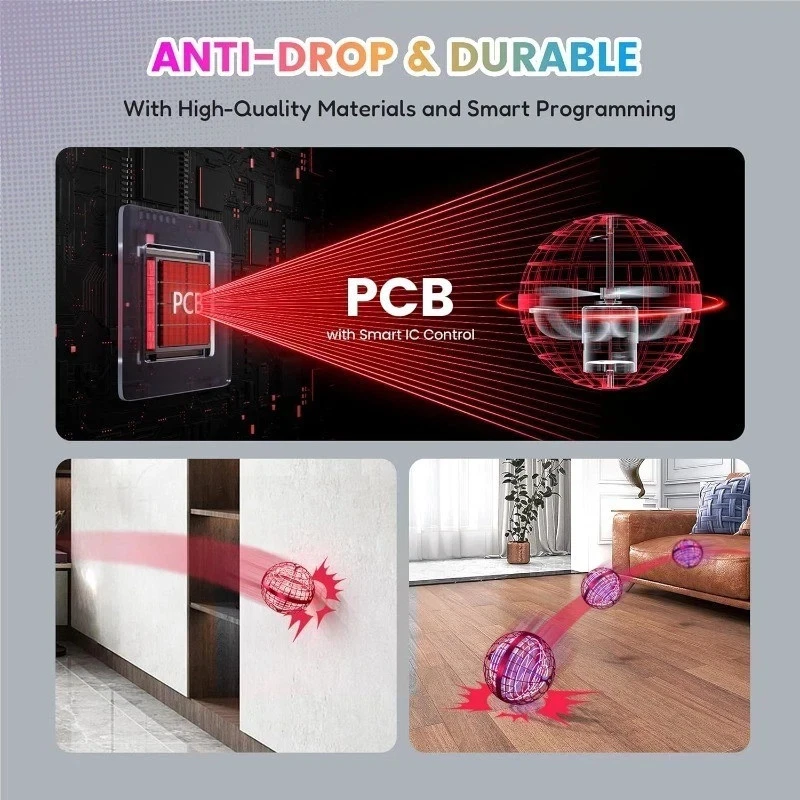 Pro Hover Ball Fliegender Ball LED Spinner Ball Flying Orb Kinder Spielzeug Neu - Bild 4 von 4