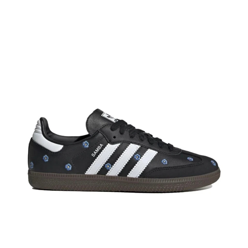 Adidas Originales Samba OG Negro Bordado Floral IF4397 Zapatos Informales Tenis Foto 2 de 4