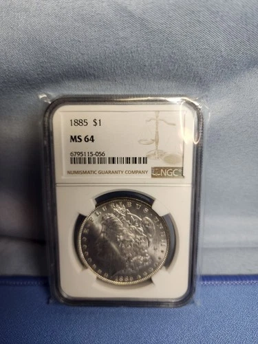 1885 Morgan Silver Dollar $1 NGC MS64 90% Silver Rare