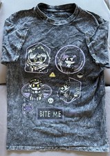 Murder Drones Graphic Tee Hot Topic Lizi Doorman Bite Me Black Anime T-Shirt S