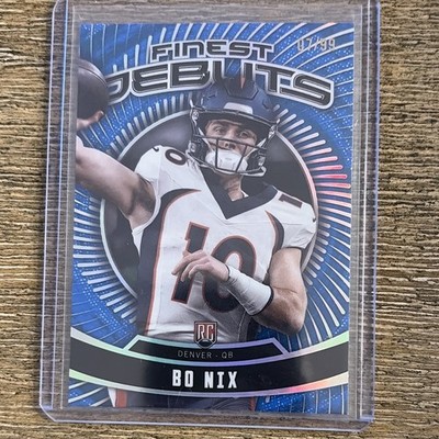 Topps Finest 2024 Bo Nix Denver Broncos Finest Debuts RC #D-6 07/99