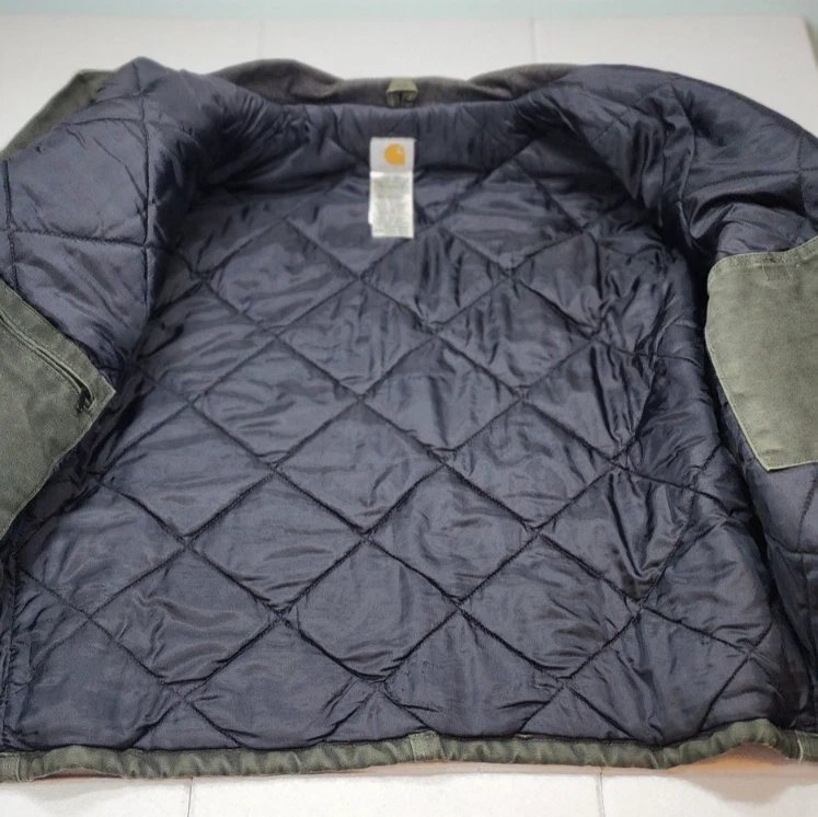 Vintage Carhartt J22 MOS Jacket Men's XL Moss Green Sandstone Arctic Quilt Lined image 11