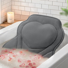 Bath Pillow with Breathable Mesh Fabric - Bathtub Pillow for Head, Neck  Should